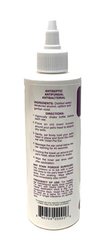 Violet Pet Ear Cleaner, 8 oz Provides Immediate Relief from Itching, Irritation, Inflammation and Odor. Ends Chronic Ear Infection Cycle.