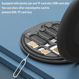 USB C Adapter Cable Kit, Multi Charging Cable Case Convertor USB C to iOS Device/Type C/Micro/USB A Adapter, Data Transfer Contains Card Slot for Traveling(Black)