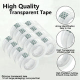 Zizlurnar 12 Rolls Transparent Tape Refills Rolls, Clear Tape, 1 in Core, 3/4 x 1000 in, Gift Packaging Tape Refill Roll for Office, Home, School