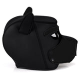 nurdewn XL Neoprene Puppy Hood Dog Mask – Extra Large Pup Hood Mask Adult with Removable Muzzle, Breathable Dog Hood for Cosplay, Role Play, Pup Play Gear & Halloween Costume(Black)
