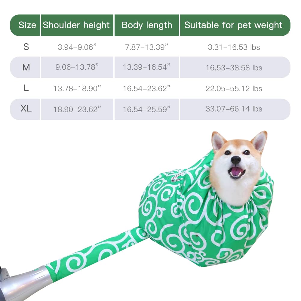 WAYUTO Flexible Pet Drying Bag with Drawstring Dog Hair Drying Bag Puppy Hair Dryer Box Dog Dryer Bag for Home, Bathroom and Pet Shop Use XL