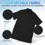Holibanna Pet Grooming Smock Waterproof Workwear with Multifunctional Pockets for Dog Groomers Barber Jacket Size L Comfortable Durable