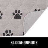 GORILLA GRIP Washable Puppy Pads, Slip Resistant Dog Crate Mat, Waterproof Cloth Pee Pad for Training Puppies in Playpen, Reusable Pet Incontinence Blanket, Protects Sofa, Furniture, 22x16 Pack of 2