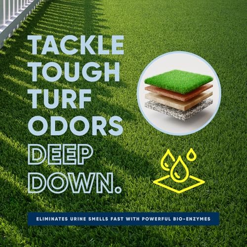 Outdoor Odor Eliminator | Outside Dog Urine Enzyme Cleaner – Powerful Pet, Cat, Animal Scent Deodorizer | Professional Strength for Yard, Turf, Kennels, Patios, Decks (32oz)