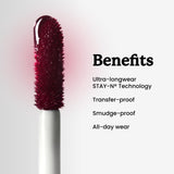 Lip Liner STAY-N Peel Off Lip Stain — Long Lasting Waterproof Lip Tint with Hyaluronic Acid & Vitamin E — Transfer Proof Matte Finish, Vegan & Cruelty-Free (First Bloom)