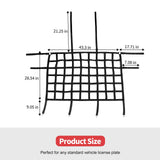 Rear Seat Cargo Net Pet Barrier Compatible with Jeep Wrangler JK JL Gladiator JT 2 Door 4 Door 2007-2023 (Black)