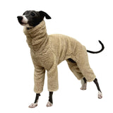 UOSIA Dog Winter Coat Soft Fleece Pullover Full Body Warm Whippet Pajamas Pjs Jumpsuit Cold Weather Pet Jacket Turtleneck Onesie Sweater for Italian Greyhound