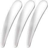 3pcs Mini Stainless Steel Makeup Spatula, Reusable Cosmetic Cream Spatulas Spoon, Skincare Scoop Applicator Facial Massage Beauty Tools for Mixing and Sampling Face Eye Cream- Silver