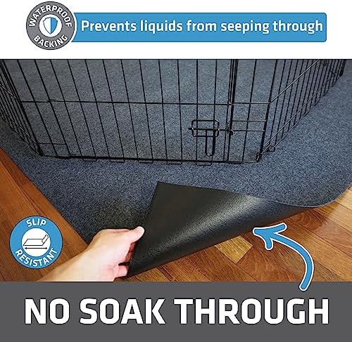 Drymate Dog Playpen Mat, Absorbent, Waterproof, Non-Slip, Machine Washable, Jumbo XXL Size (60x74), Reusable Puppy Pad for Training, Whelping, Housebreaking, Incontinence, and Crate/Kennel (USA Made)