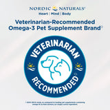 Nordic Naturals Pet Joint Support + Omega 3 Soft Chews for Dogs, Pork Bone Broth Flavored - Promotes Mobility, Hip and Joint Support with Omega-3 Fish Oil, MSM, EPA & DHA - 30 Non-GMO Chews