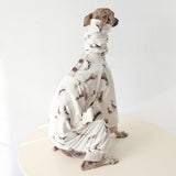 HDKUW Italian Greyhound Sweater, Polar Fleece Turtleneck Dogs Outfit Onesie Clothes, Winter Warm Nordic Dog Pajamas for Afghan Hound Whippet Borzoi Saluki Giraffe XL