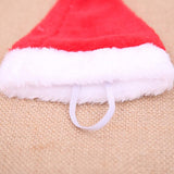 Beiabang 10 Pcs Dog Cat Pet Santa Hat Christmas Pet Costumes Santa Hat Pet Christmas Photo Props for Puppy Kitten Small Cats Dog