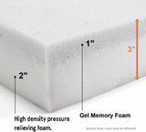 Dogbed4less Memory Foam Platform Dog Bed, Crate Mattress with Waterproof Removable Cover Large 42X28X3 Brown