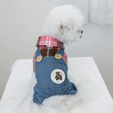 Dog Cute Cartoon Jumpsuit for Small Dogs Winter Puppy Four-Legged Clothes Pet Soft Comfortable Shirt Sweater One-Piece Outfit Chihuahua Dachshund Daily Holiday Overalls Costume
