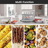 Stainless Steel Baking Tray Pan and Air Fryer Basket Compatible with Cuisinart Airfryer TOA-060 and TOA-065 for Cuisinart air fryer replacement parts