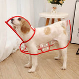 Harikaji Pet Raincoat,Small Dog Waterproof Puppy Raincoat Coat Transparent Pet Dog Rainwear Clothes for Small Dogs Cats (L,Red)