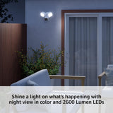 Wired Floodlight Camera, Smart security camera, 2600 lumens, HD live view, enhanced motion detection, built-in siren, Works with Alexa, 1 camera (White)