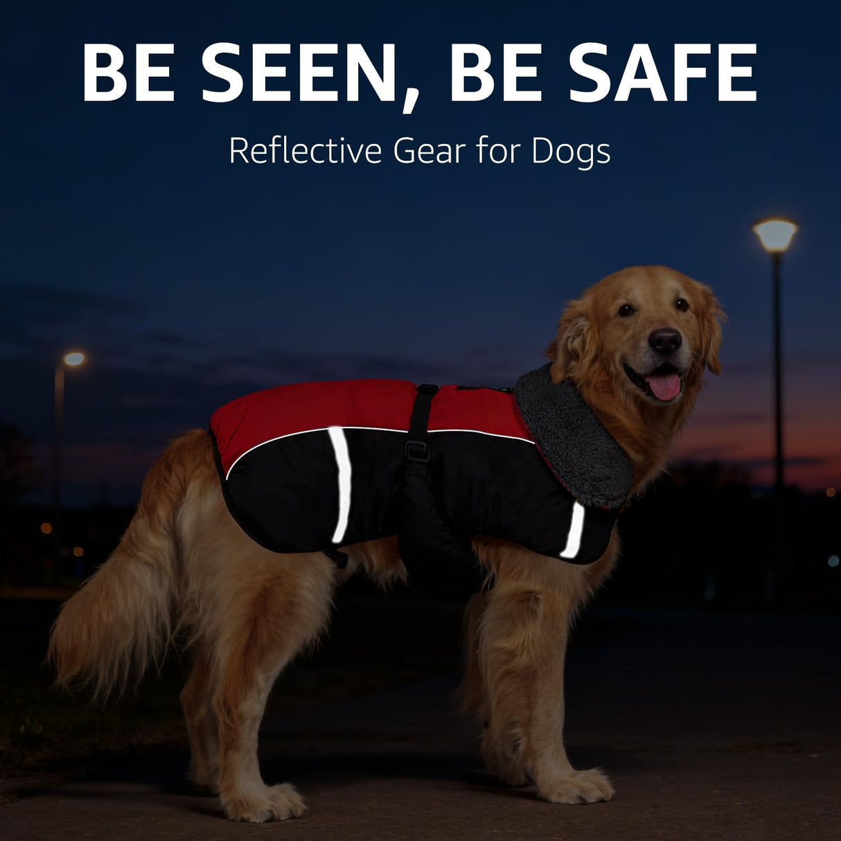 SCENEREAL Warm Dog Coat - Waterproof Dog Jacket for Large Dogs, Fleece Vest with Adjustable Buckle & Leash Hole, Windproof Reflective Cold Weather Coats for Small Medium Large Dogs, XL