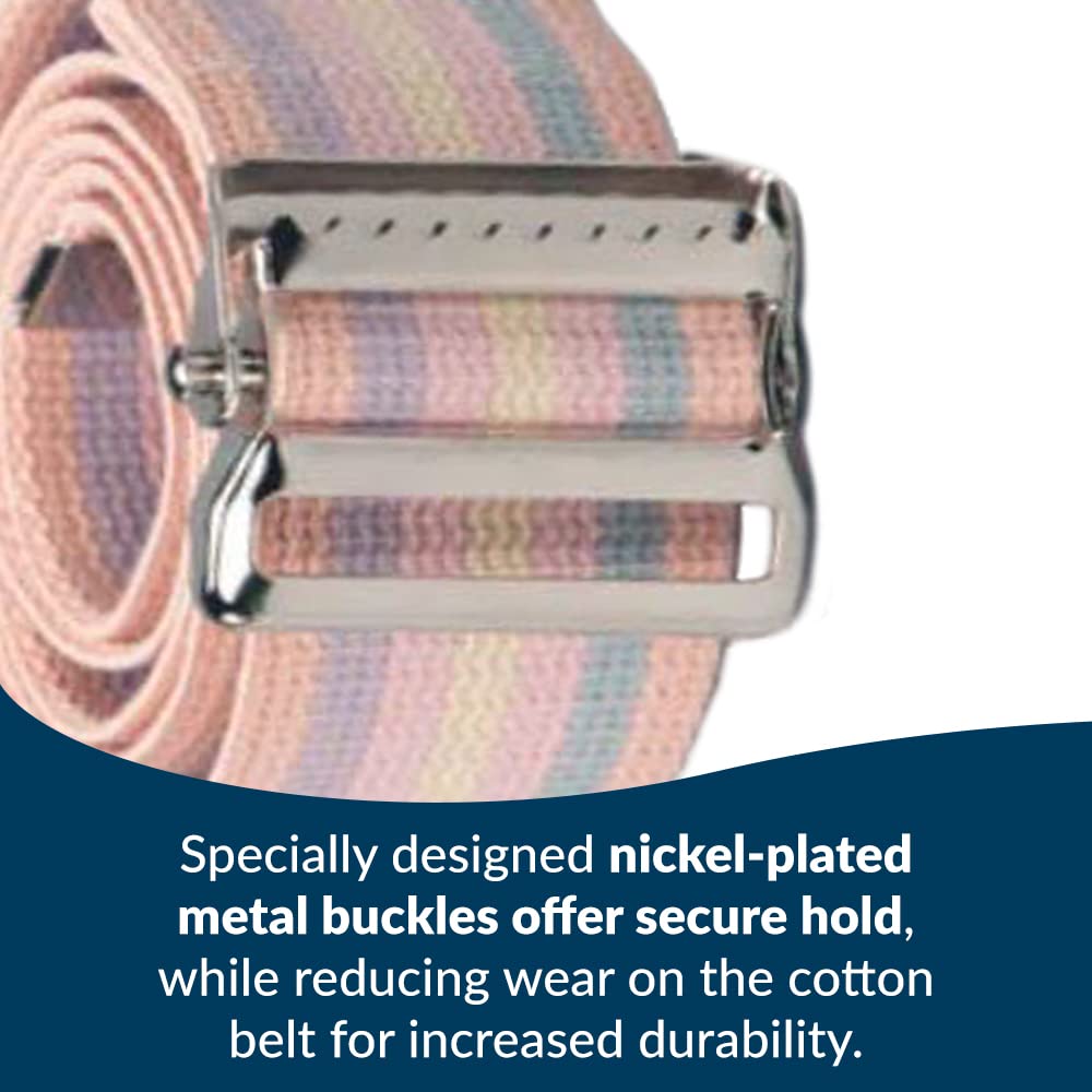 TIDI Posey Gait Belt, Pastel, 54” – Walking Belt & Gait Belt – Quantity: 1 – Medical Supplies for Nurses, Physical Therapy & Home Care (6531)