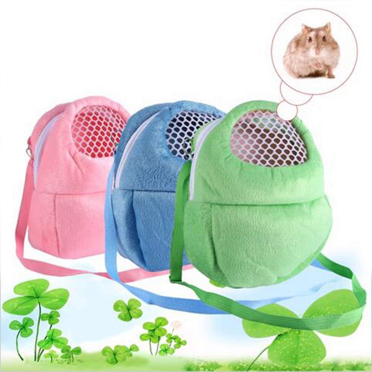 Portable Pet Carrier Bag, African Hedgehog Hamster Breathable Pet Carrier Handbags, Puppy Cat Travel Backpack (M, Green)