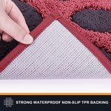 PURRUGS Dirt Trapper Door Mat 20" x 31.5", Non-Skid/Slip Machine Washable Microfiber Entryway Rug, Dog Doormat, Super Absorbent Welcome Mat for Muddy Wet Shoes and Paws, Burgundy Red
