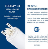 TEEHAY ULTRAWF Frigidaire Water Filter Replacement, Compatible with Frigidaire ULTRAWF, Pure Source Ultra, Kenmore 9999, 469999, 46-9999, A0094E28261 (White, 2 Pack)