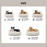 FURTIME Dog Bed Medium Size Dog, Washable Orthopedic Pet Bed with Removable Cover, Rectangle Soft Calming Sleeping Puppy Bed Durable Pet Cuddler with Anti-Slip Bottom, Cream, M Plus (30"x24"x8")