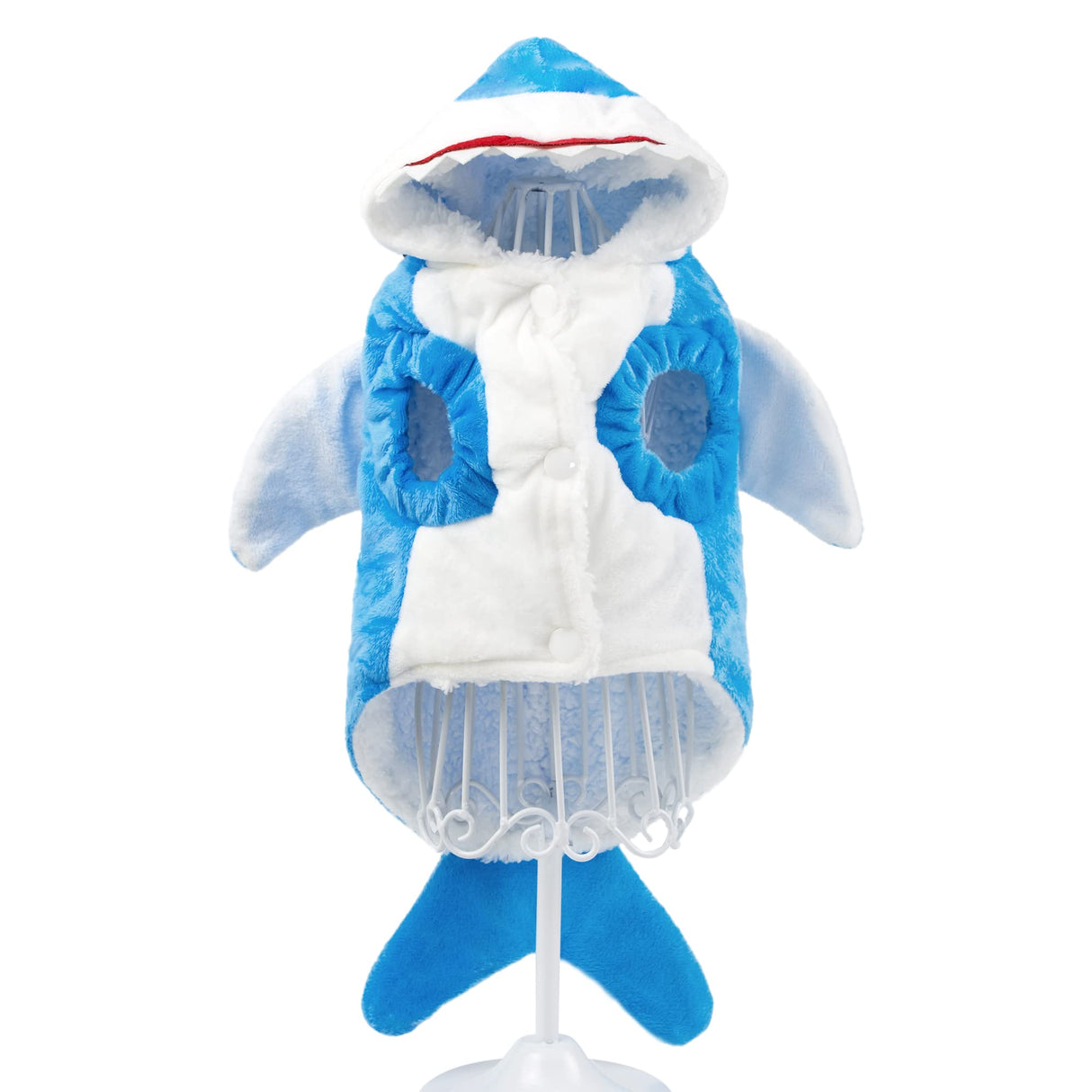 NACOCO Pet Shark Costume Clothes, Cute Christmas Dog Apparel Outfit for Large Dogs, Fall and Winter (Blue, 3XL)