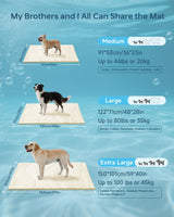 Babygreat Dog Cooling Mat, 36" x 23" Reversible Self-Cooling Mat for Medium Dogs, Arc-Chill Cool Pad for Dogs and Cats Washable Summer (Beige, Medium(36" x 23"))