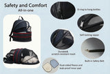 Cat Backpack Carrier for Cats and Small Dogs-Expandable Cat Carrier Breathable Visible Pet Tent for Kitty and Puppy Foldable Pet Nest Bed Perfect for Travel Walks Shopping Vet Visits Home Use-Black