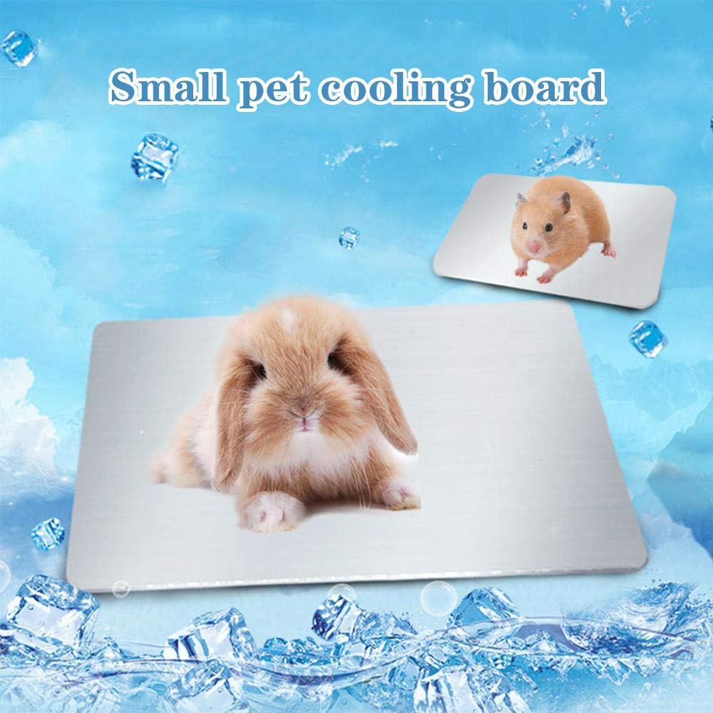 PeSandy Rabbit Cooling Pad, 2PCS Hamster Cooling Pad Pet Cooling Mat for Rabbit Bunny Hamster Guinea Pig & Other Small Pets Stay Cool This Summer - Bite Resistance Pet Cool Plate Ice Bed