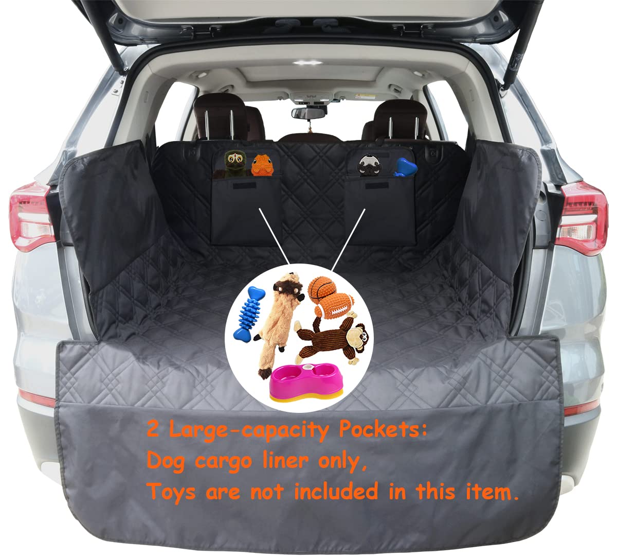 snugcubby Cargo Liner for Dogs 55"x91" Dog Rear Cargo Liner for SUV Cargo Mats for Back Car Trunk Mat for SUV Dog Trunk Cover with Side Walls