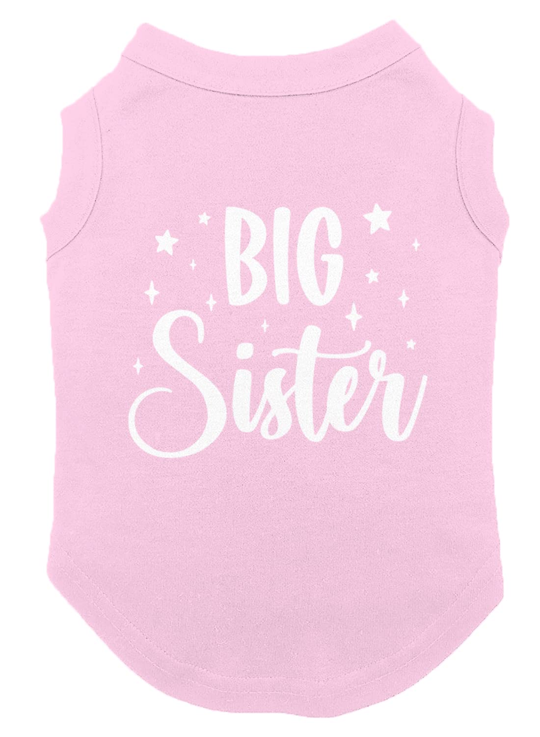 Big Sister - Older Sis Siblings Dog Shirt (Pink, Small)