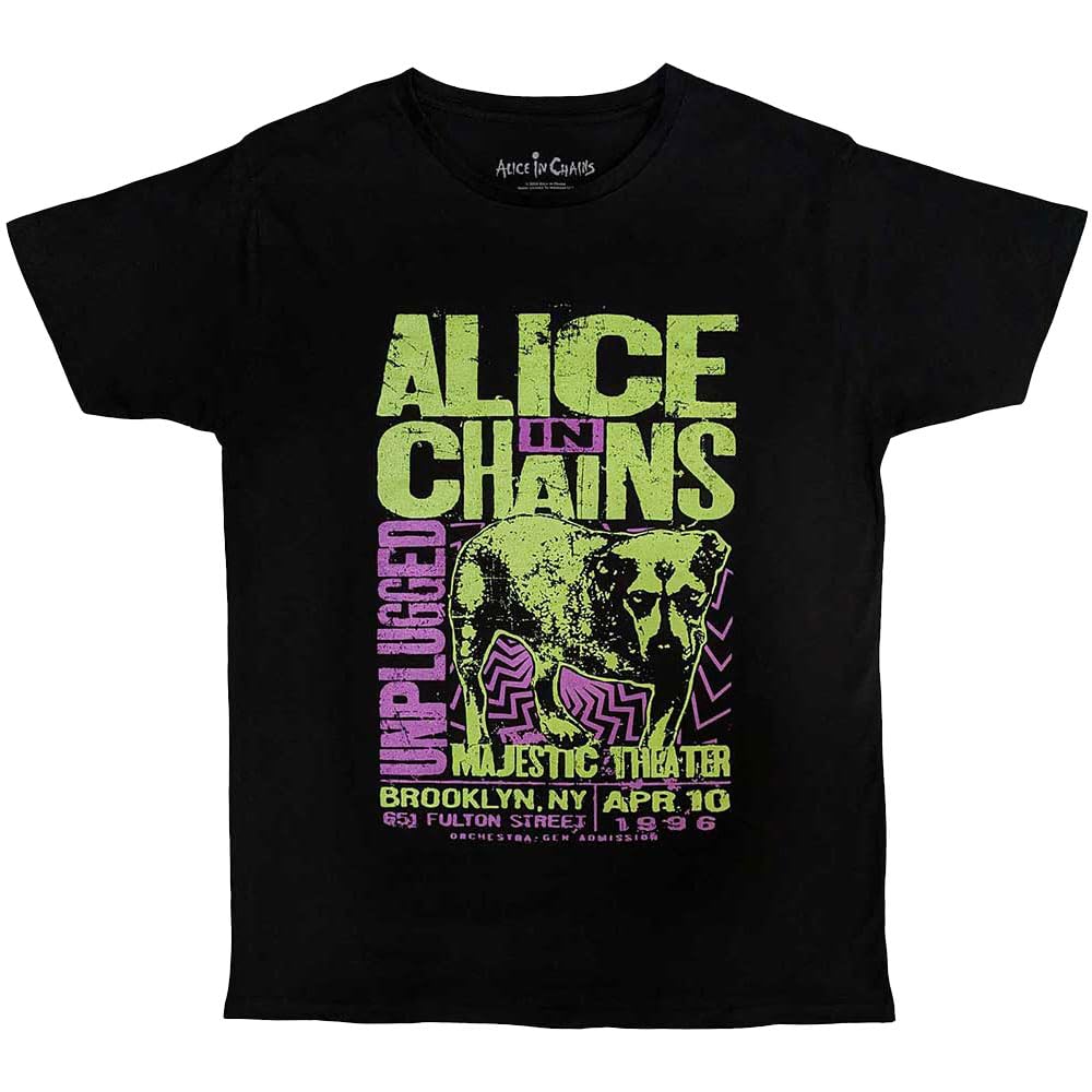 Men's Alice in Chains Unplugged Dog T-Shirt Large Black