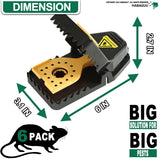 Large Rat Traps, Excellent Traps for Gophers, Mouse Traps Indoor Outdoor, Snap Traps That Work, Quick Effective Sanitary Safe, Snap Trap for Trapping Against Mouse, Chipmunk
