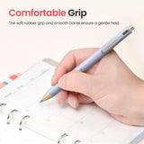 Taja Gel Pens, 6 Pcs Quick Dry Black Gel Ink Pens, 0.5mm Fine Point Smooth Writing Pens for Journaling and Note Taking, Cute Aesthetic Pens for Women & Men-Pastel