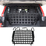 BESTAOO Pet Net Vehicle Safety Mesh Dog Barrier for Jeep Wrangler JK JL 4-Door 2007-2026, Fits Behind Rear Seat, Suitable for Medium, Large Pets, Easy to Install