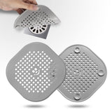 2 Pack Drain Hair Catcher Silicone Bathroom Accessories Shower Drain Protector Sink Drain Strainer Hair Stopper for Shower Kitchen Bathroom Tub Grey