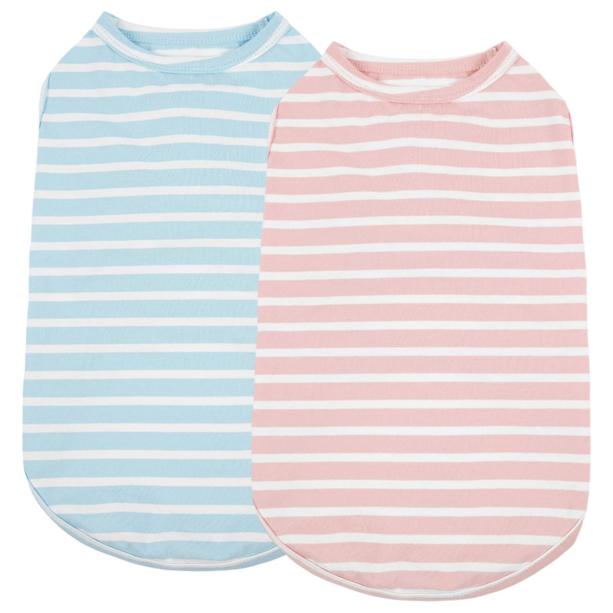 QBLEEV 2 Pack Dog Shirt, Soft Cotton Dog T Shirt for Small Medium Large Dogs, Sleeveless Stretchy Tee Vest for Summer, Breathable Lightweight Pet Tank Top Tshirts for Indoor Play, Outdoor Walks