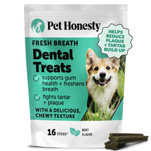 Load image into Gallery viewer, Dental Health Fresh Sticks – Dog Dental Treats &amp; Chews for Oral Care – Dental Sticks for Dogs to Freshen Breath, Remove Tartar &amp; Plaque, Support Gum Health &amp; Bright Teeth Dog Oral Supplement – 16 Ct
