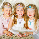 Princess Dress Up Toys & Jewelry Boutique, Costumes Set incl Color Skirts, Shoes, Crowns, Accessories, Girls Role Play Gift for 3 4 5 6 Year old Girl Toddler B-day Party Favors