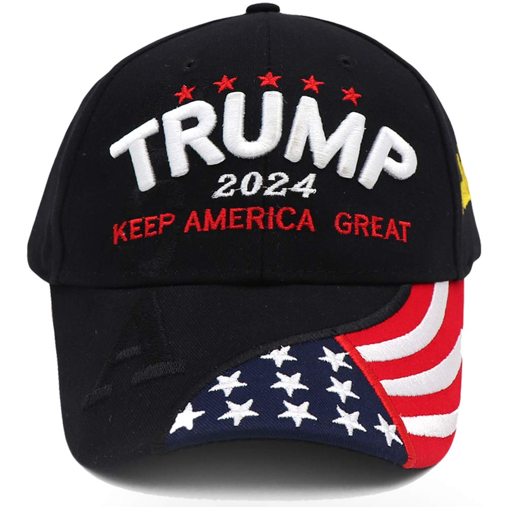 Trump 2024 Hat, Donald Trump 2024 Cap Keep America Great MAGA USA Embroidery Adjustable Baseball Cap