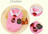 Selena Pet Uniform School Skirts Sailor Costume Dog Campus Clothes Teddy Cute Bowtie Adorable Puppy Apparel (X-Small,Pink Dresses)