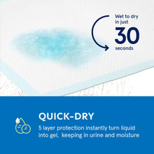 Load image into Gallery viewer, Puppy Pads Pet Pee Pads for Dogs &amp; Puppy Training [100-COUNT] Potty Pads for Dogs 22" x 22" Leak-Proof Dog Pee Pads - Quick-Dry Surface - Heavy Duty Absorbent Disposable Dog Wee Pad Bulk Pack
