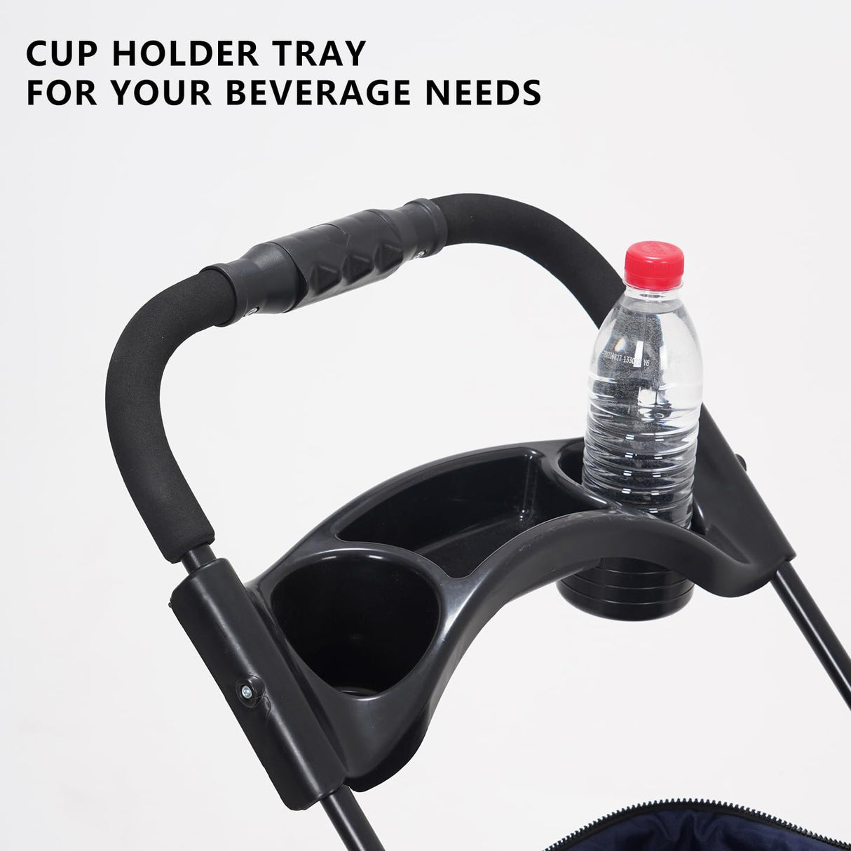 3-in-1 Pet Stroller for Small/Medium Dogs Cats,4 Wheels,Detachable Carrier Basket,Breathable Mesh,Storage Basket,Cup Holder,Weather Cover,Black,44 lbs Capacity