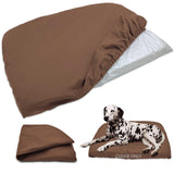 Dog Bed Cover Waterproof Replacement Machine Washable Covers for 20x15 Inch Dog Bed Heavy Duty Scratch Resistant Mattress Protector Pet Bed Cover Only Brown
