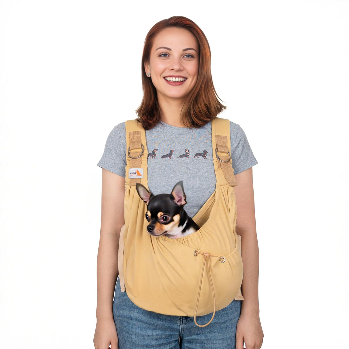 Dog Sling Carriers for Small Dogs,Carrier Sling for Cats and Puppy up to 15 lbs,Carrying Wrap Front Backpack Cat Sling,Adjustable Chest Pet Sling