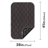 Paw Inspired Washable Padded Crate Mats for Dogs | 41” x 28” Pad, Fits 42-inch Kennels | Leakproof, Waterproof Bottom, Plush Pet Beds (Gray)