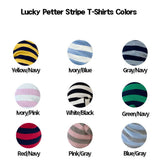 Lucky Petter Dog Cotton Shirts for Small and Large Dogs Rugby Striped T-Shirts Soft Breathable Dog Shirt pet Clothes (5X-Large, Yellow/Navy)