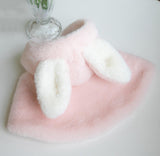 YQYS Dog Easter Bunny Costume - Pink Plush Pet Outfit for Small Dogs & Cats (Large)